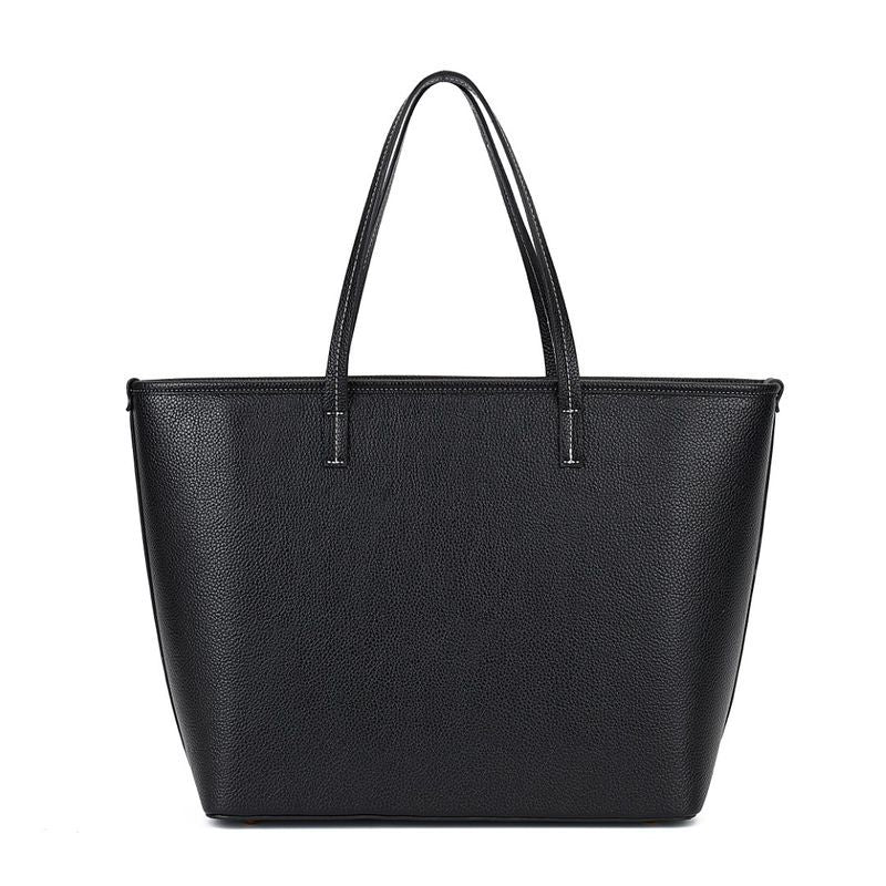 Bolsa Shopper Floater Preta Pesponto Branco -