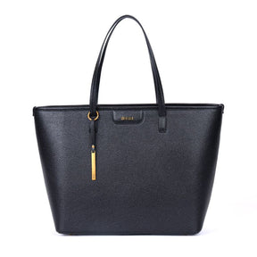 Bolsa Shopper Floater Preta Pesponto Branco -