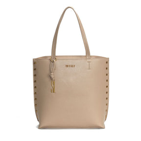 Bolsa Shopper Floater Preta Tachas Alça De Ombro -