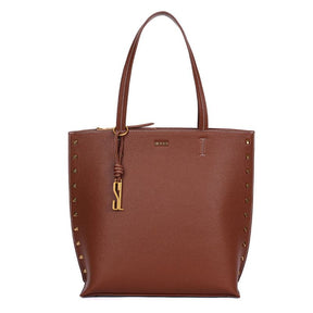 Bolsa Shopper Floater Preta Tachas Alça De Ombro -