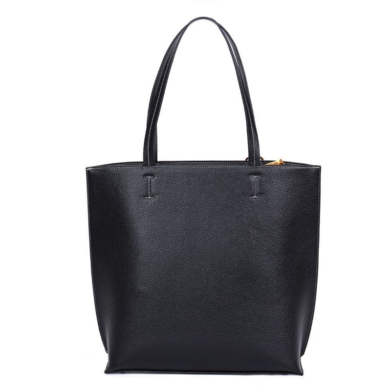 Bolsa Shopper Floater Preta Tachas Alça De Ombro -