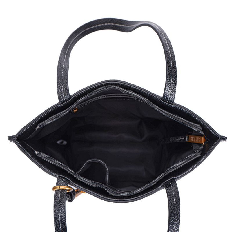 Bolsa Shopper Floater Preta Tachas Alça De Ombro -
