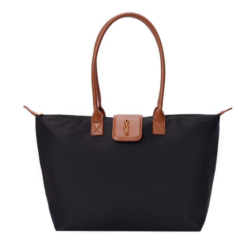 Bolsa Shopper Nylon Preta  Alça De Ombro -