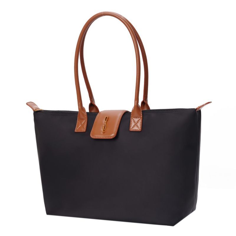 Bolsa Shopper Nylon Preta  Alça De Ombro -