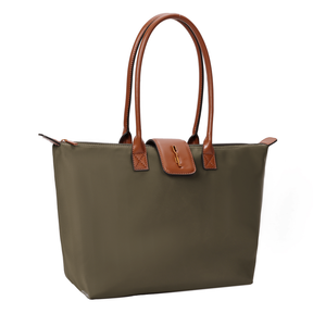 Bolsa Shopper Nylon Verde Forest Alça De Ombro -