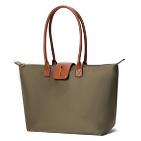 Bolsa Shopper Nylon Verde Forest Alça De Ombro -