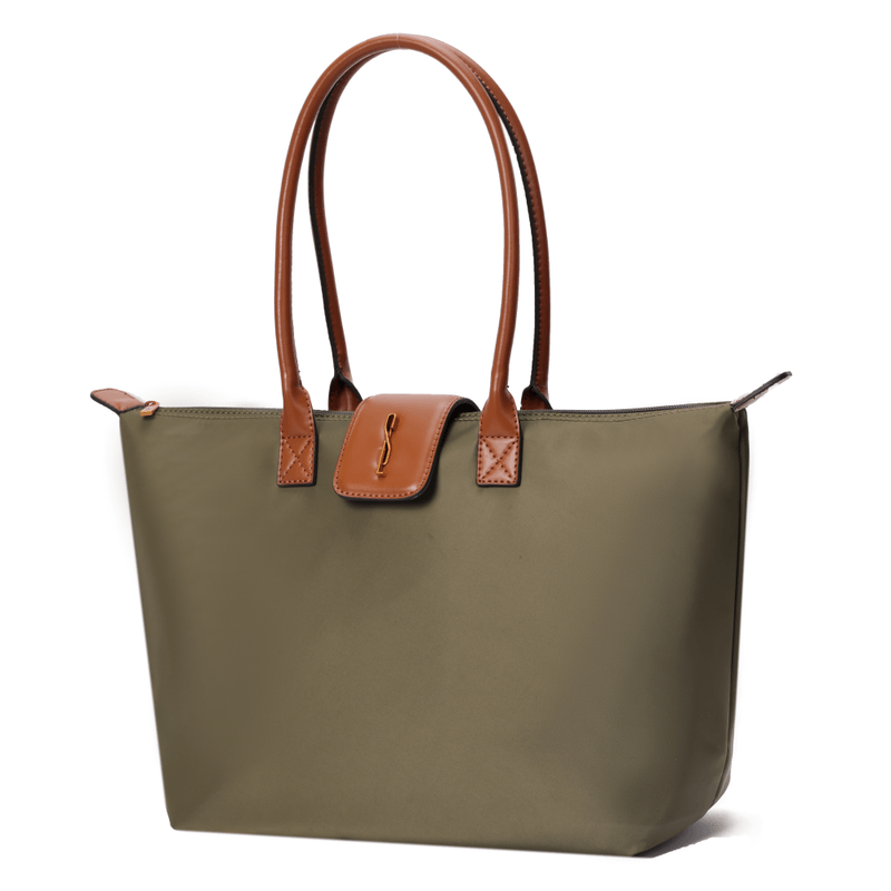 Bolsa Shopper Nylon Verde Forest Alça De Ombro -