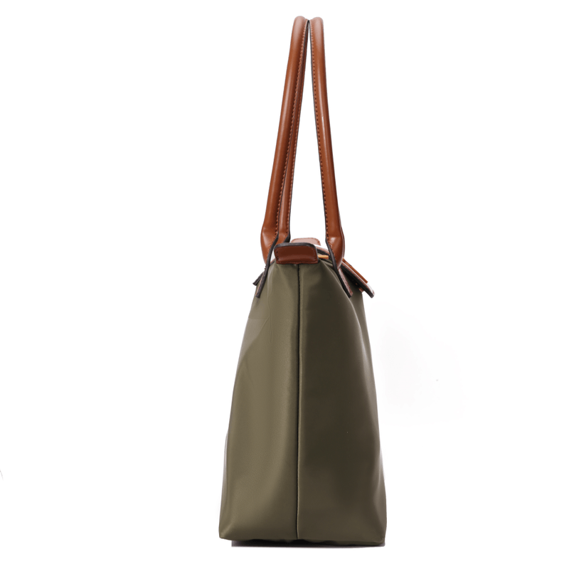 Bolsa Shopper Nylon Verde Forest Alça De Ombro -