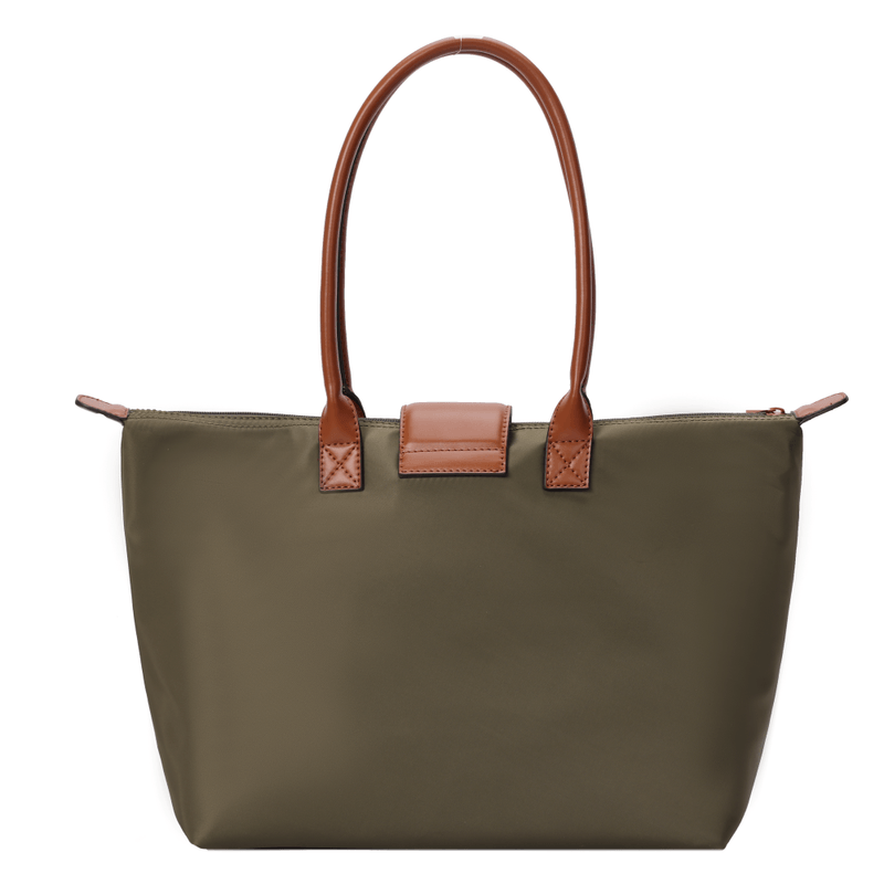 Bolsa Shopper Nylon Verde Forest Alça De Ombro -