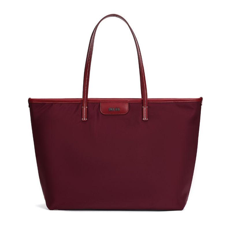 Bolsa Shopper Nylon Vermelho Ruby Alça De Ombro -