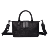 Bolsa Shopper Pequena Nylon Preta Camuflada  Alça Transversal Removível -