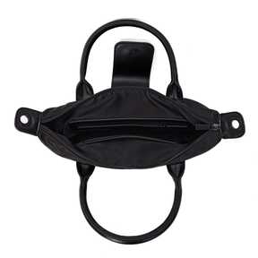 Bolsa Shopper Pequena Nylon Preta Camuflada  Alça Transversal Removível -