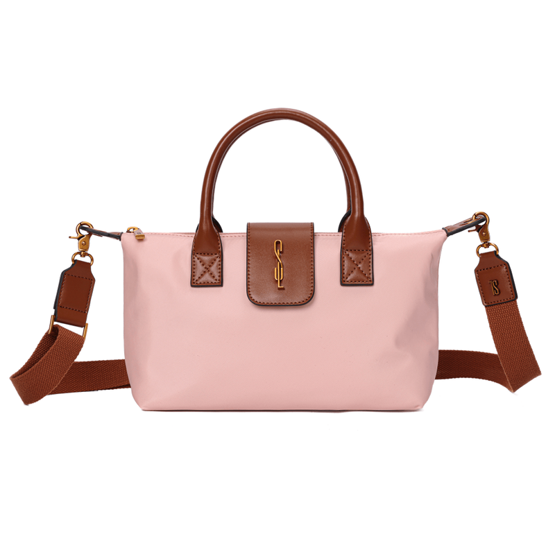 Bolsa Shopper Pequena Nylon Preta Camuflada  Alça Transversal Removível -