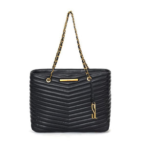 Bolsa Shopper Preta Matelassê Alça De Ombro -