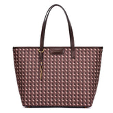 Bolsa Shopper Risco Cubos Marro Alça De Ombro -