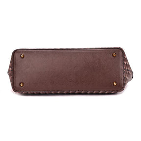 Bolsa Shopper Risco Cubos Marro Alça De Ombro -