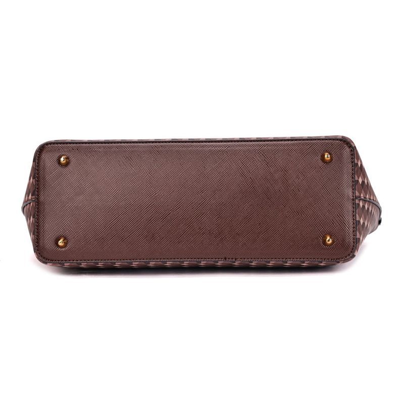 Bolsa Shopper Risco Cubos Marro Alça De Ombro -