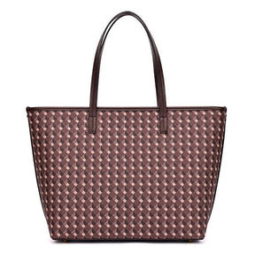 Bolsa Shopper Risco Cubos Marro Alça De Ombro -