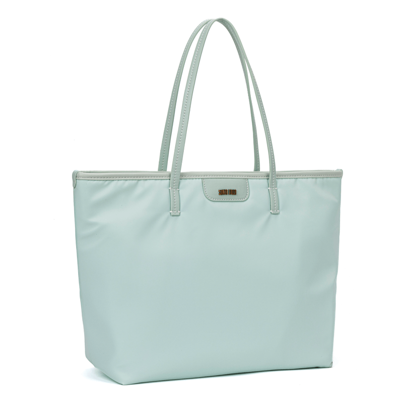 Bolsa Shopper Universitária Grande De Nylon Verde -