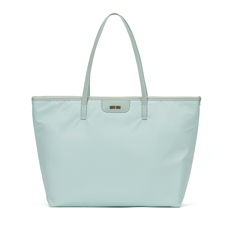 Bolsa Shopper Universitária Grande De Nylon Verde -