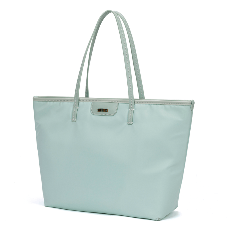 Bolsa Shopper Universitária Grande De Nylon Verde -