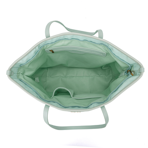 Bolsa Shopper Universitária Grande De Nylon Verde -