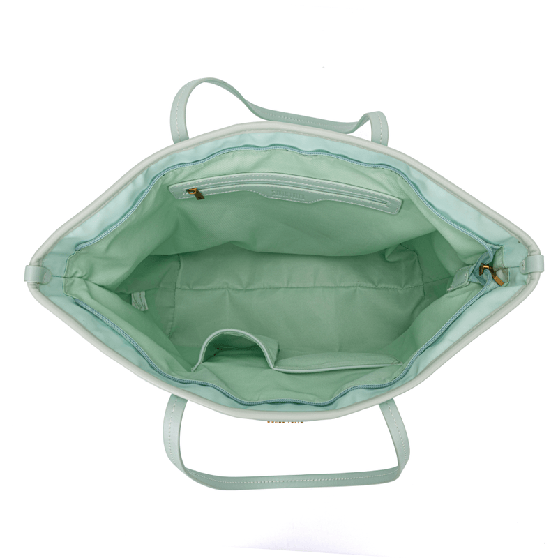 Bolsa Shopper Universitária Grande De Nylon Verde -
