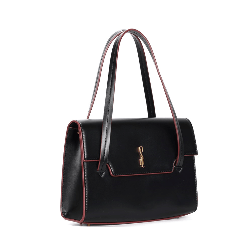 Bolsa Soft Preta Alça Dupla -