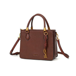 Bolsa Tote Risco Marrom Duas Alças -