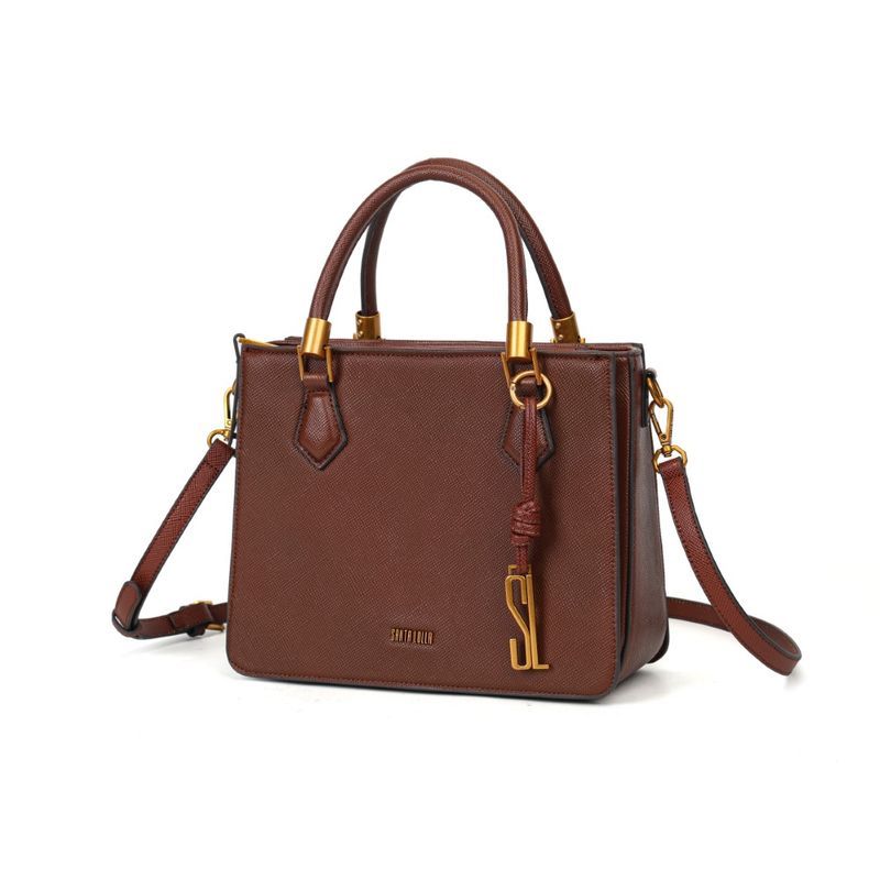 Bolsa Tote Risco Marrom Duas Alças -
