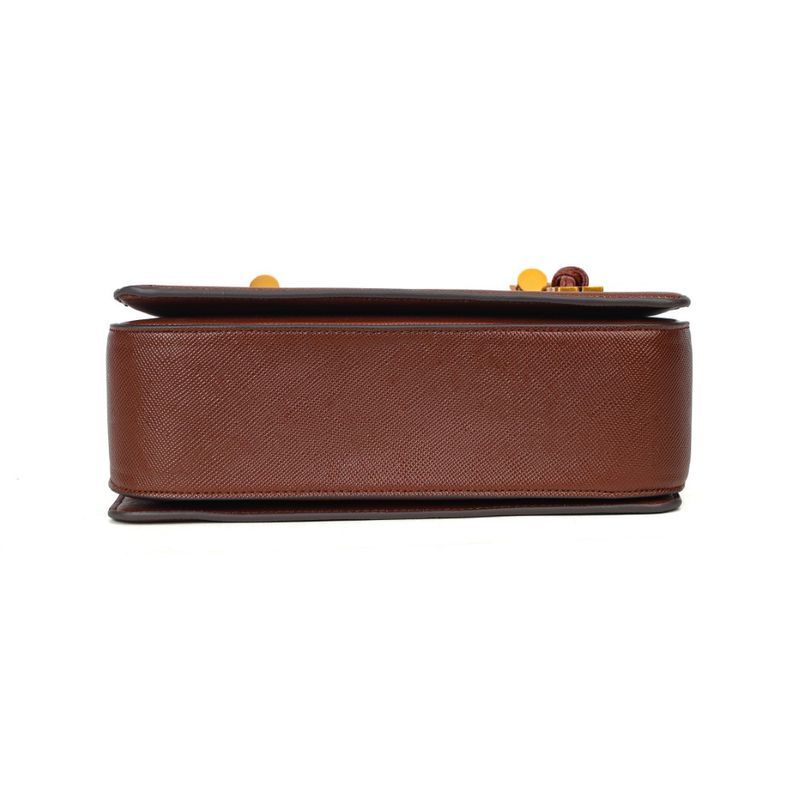 Bolsa Tote Risco Marrom Duas Alças -