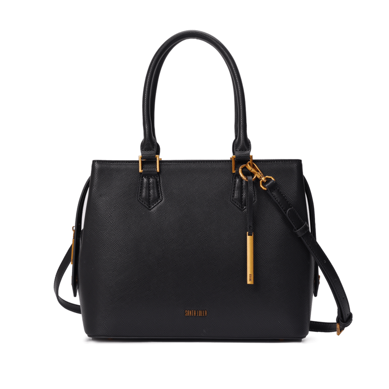 Bolsa Tote Risco Preta Duas Alças -