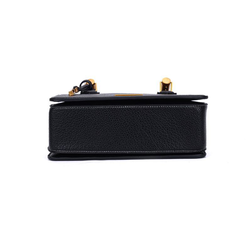 Bolsa tote floater preta pespontos -