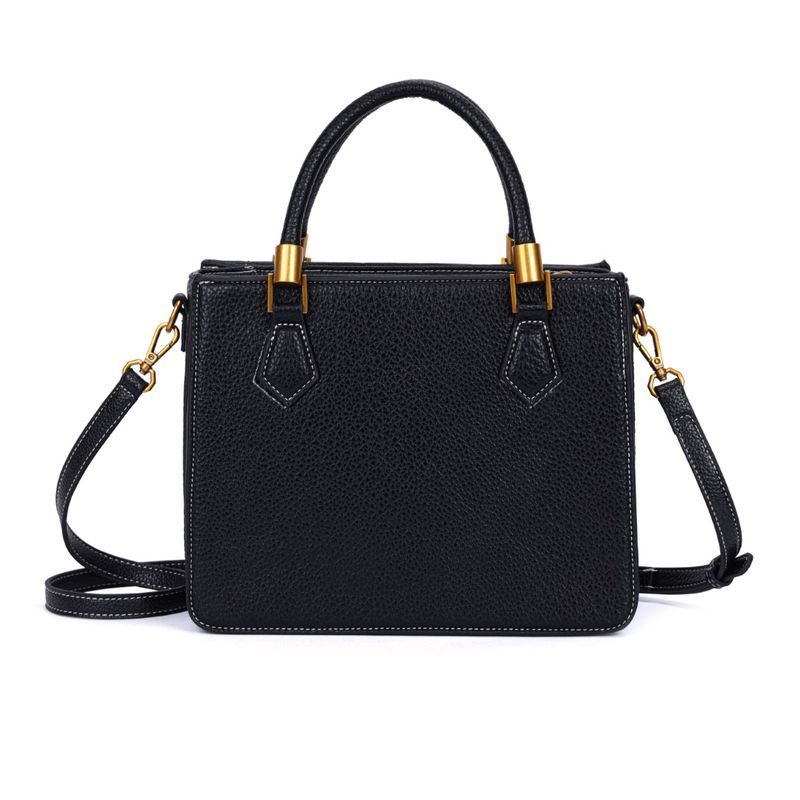 Bolsa tote floater preta pespontos -