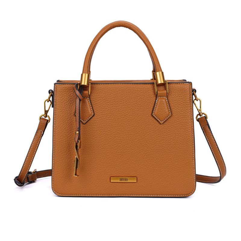 Bolsa tote floater preta pespontos -