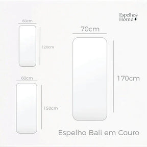 Espelho Bali Extra Grande Couro