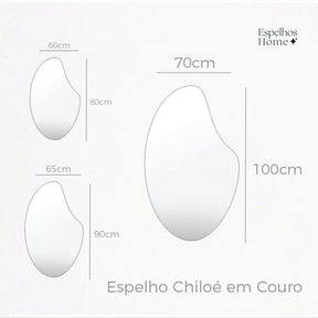 Espelho Chiloé em Couro