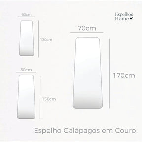 Espelho Galápagos em Couro