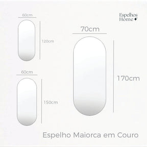 Espelho Maiorca em Couro
