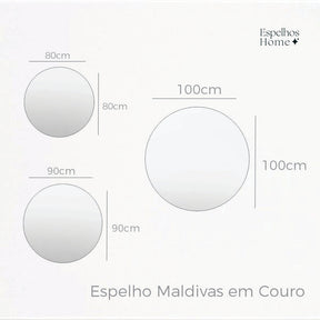 Espelho Maldivas em Couro