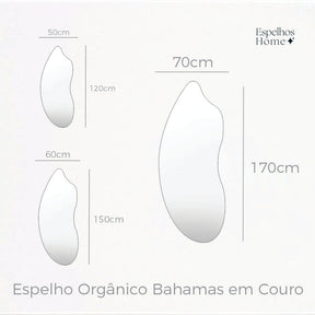 Espelho Orgânico Bahamas em Couro