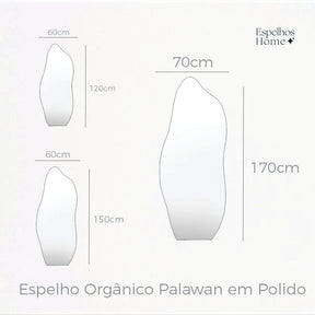 Espelho Orgânico Palawan metal
