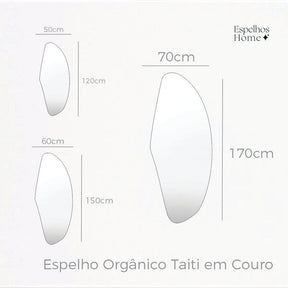 Espelho Orgânico Taiti em Couro