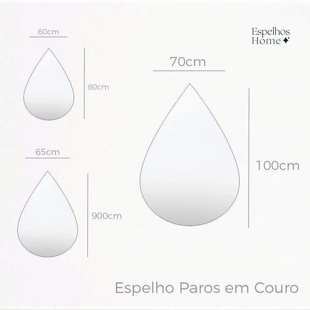 Espelho Paros em Couro