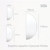 Espelho espelho Cozumel Polido