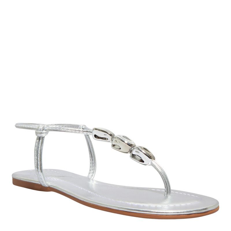 Rasteira Metallic Ultra Prata -