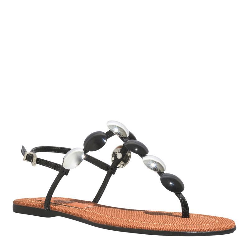 Rasteira Verniz Glossy Preto -