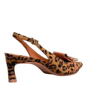 Scarpin Suede Animalier Natural -