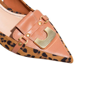 Scarpin Suede Animalier Natural -